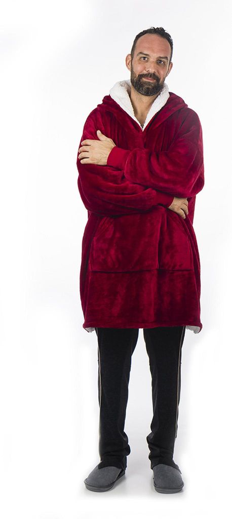 Homevero - Kuscheldecke - Hoodie Plaid - Rot