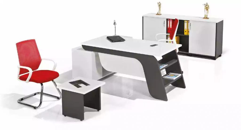 Weißes Büro Set Eckschreibtisch Büromöbel Schrank Couchtisch 3tlg Neu