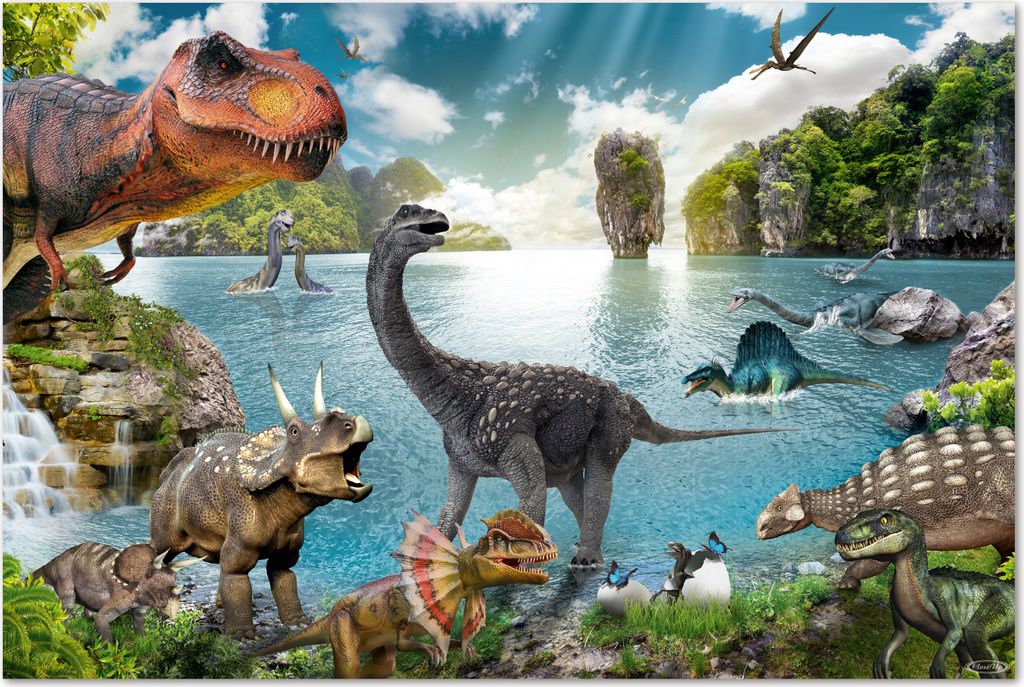 Dinosaurier Schreibtisch unterlage für Kinder 60x40cm