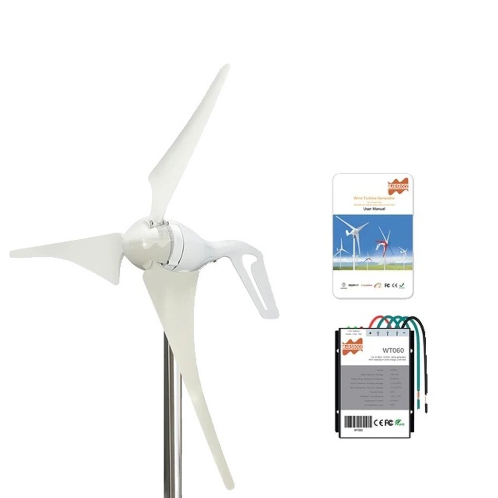 Windturbinen-Generator, 3 oder 5 Blätter, energieeffizient, 24V-a, 3 Klingen-c, weiß mit Steuerung-a