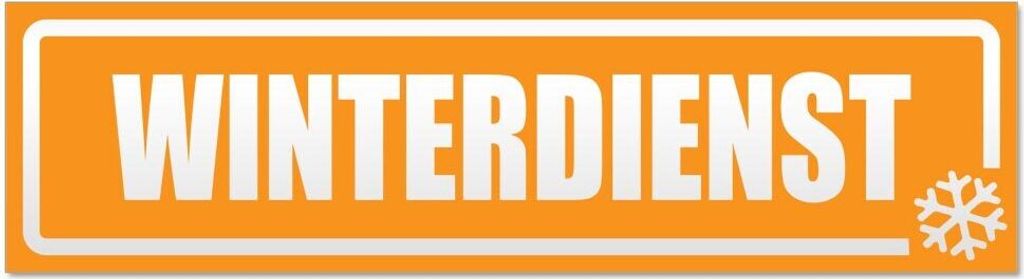 Kiwistar Winterdienst Schneeflocke invertiert Magnetschild Schild magnetisch - 20cm Orange - Magnetfolie für Auto PKW Kfz