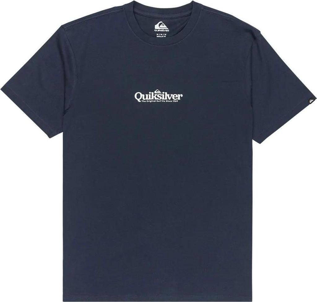 Quiksilver Fineline Kurzarm-t-shirt Blau M Herren Blau M