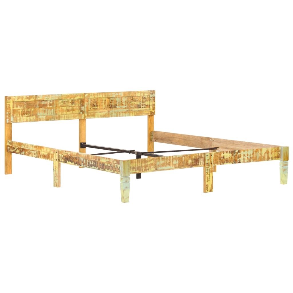 vidaXL Massivholzbett Altholz 180x200 cm