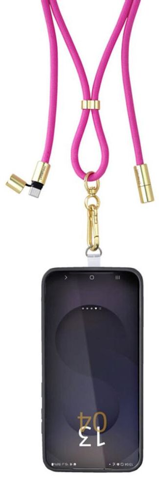 INTENSO USB-Kabel Lanyard USB-C 1,65m Neon Pink