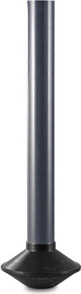 A close-up studio shot of a pipe with a flared base.