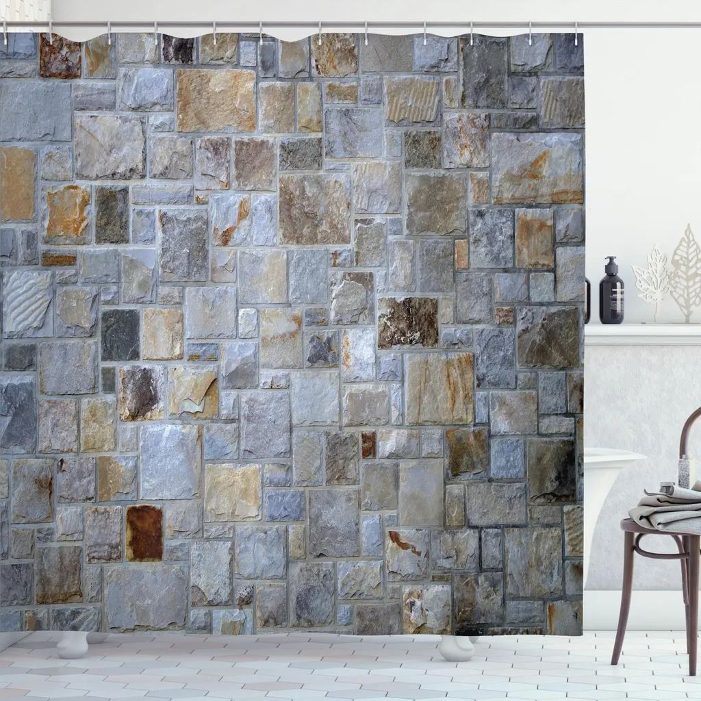 Tenda Doccia Moderna ABAKUHAUS 175x180 - Texture Cemento e Pietra