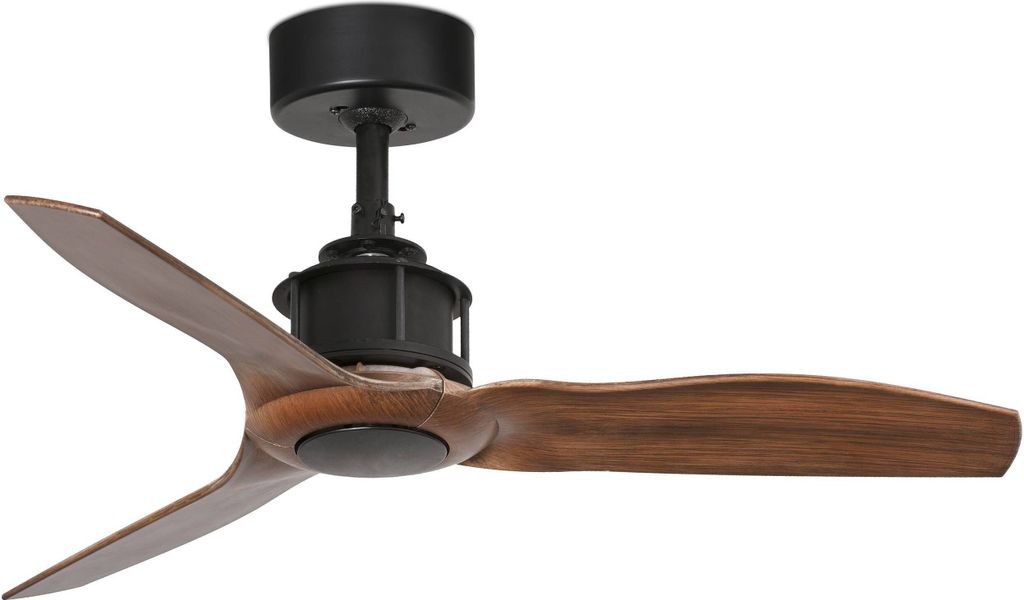 Energiespar Deckenventilator mit Fernbedienung Just Fan Schwarz / Walnuss 81 cm