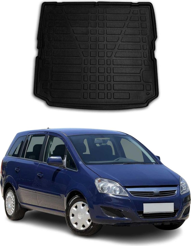 Kofferraumwanne Laderaumwanne für Opel Zafira B 2005-2011 Gummi TPE Schwarz