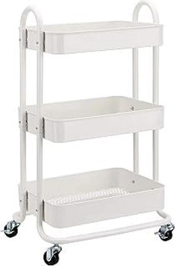 Carrello Portautensili 3 Ripiani Bianco: Organizer Cucina Famiglia