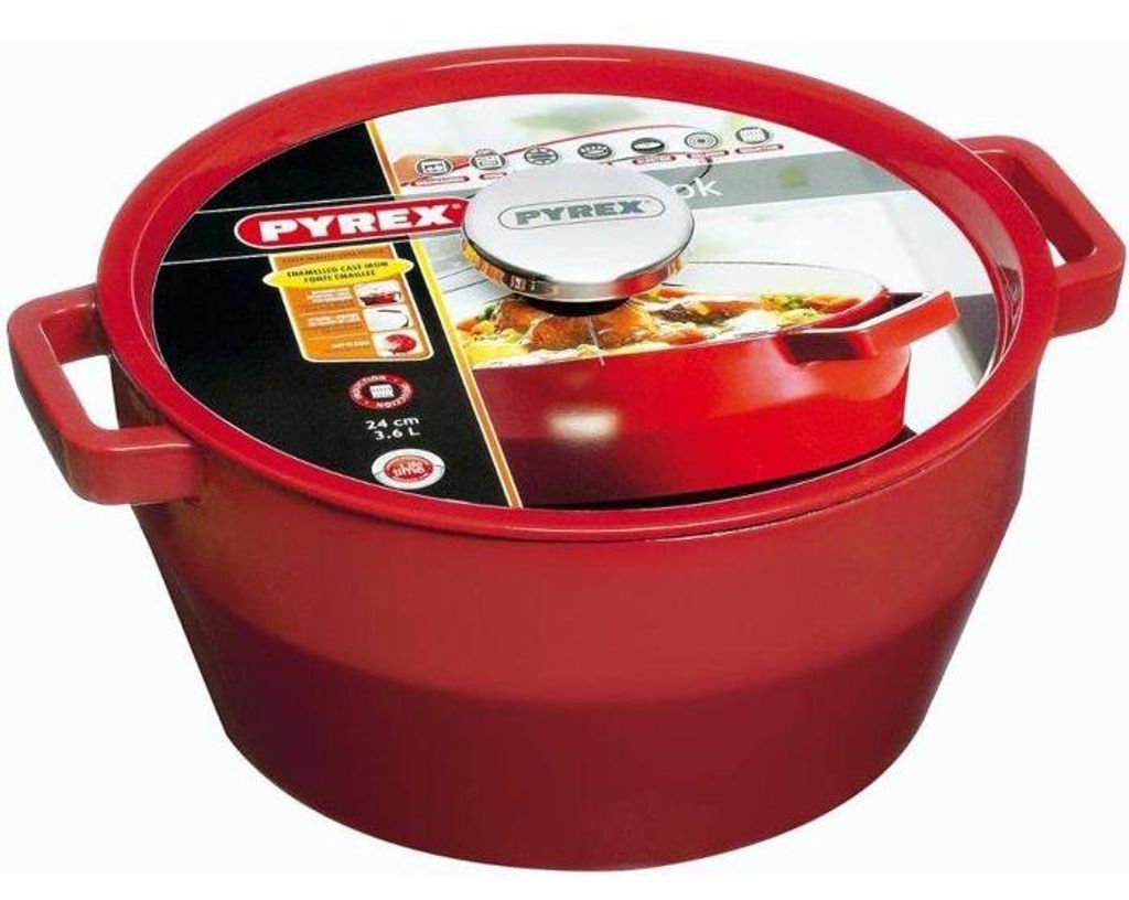 Runde Auflaufform –  – Schongarer – 24 cm – Rot Produktbild 