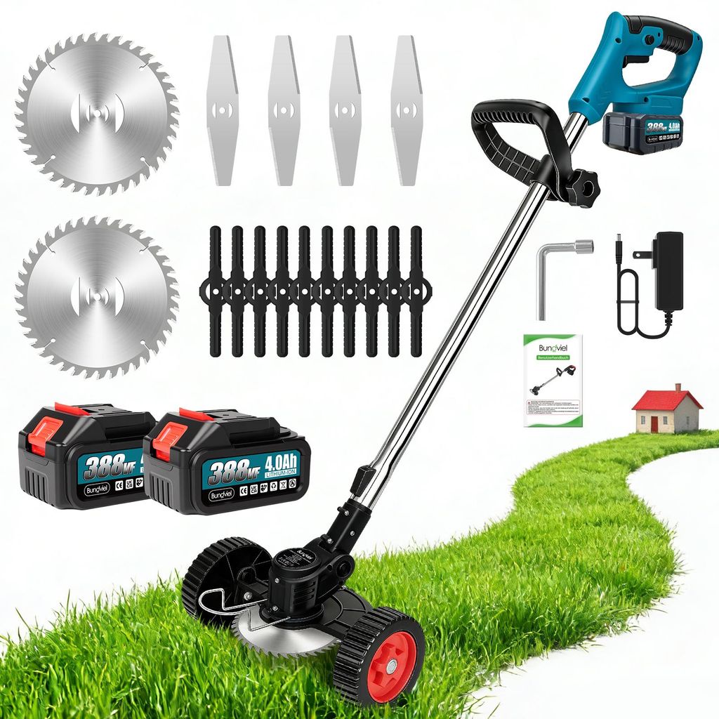coupe-bordure électrique sans fil 21V avec 2 batteries et Image du produit 