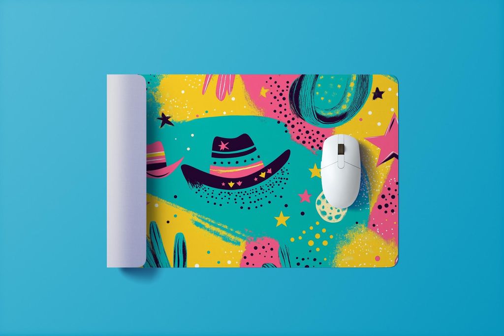 Popart Mauspad 90s Style | Größe in cm: 90 x 40