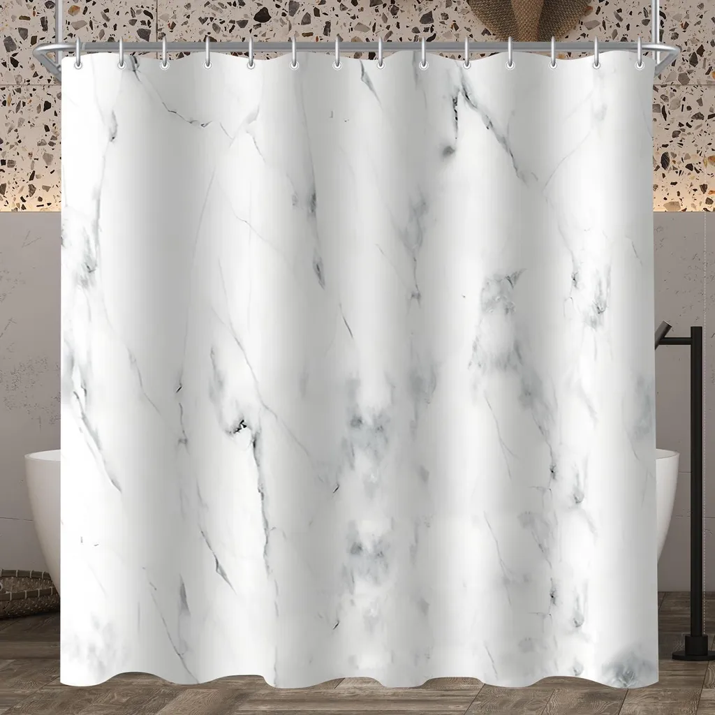 Rideau de Douche Anti-Moisissure 100x180cm Marbre : Fini les Fuites