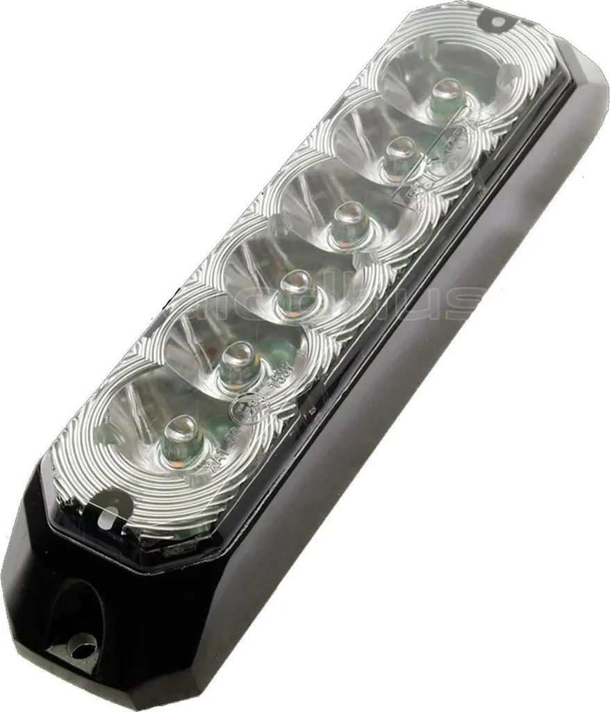 Feu de pénétration LED Ambre R65 12V 24V - Signalisation Ledson 12.8 cm