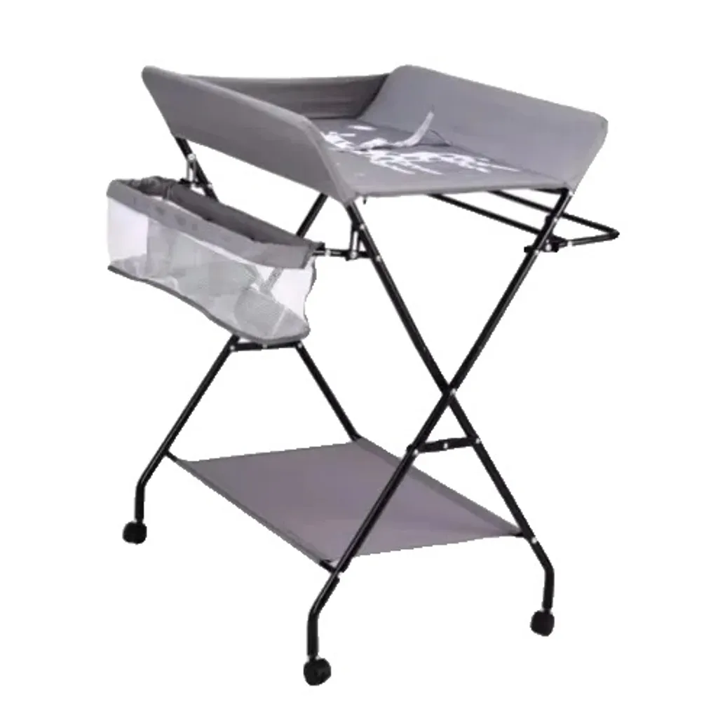 Table à langer pliante sur roulettes avec plateau de change ergonomique