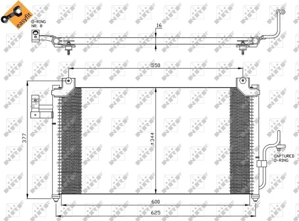 Réparez votre clim avec le condenseur NRF 35356 pour Mazda Premacy CP