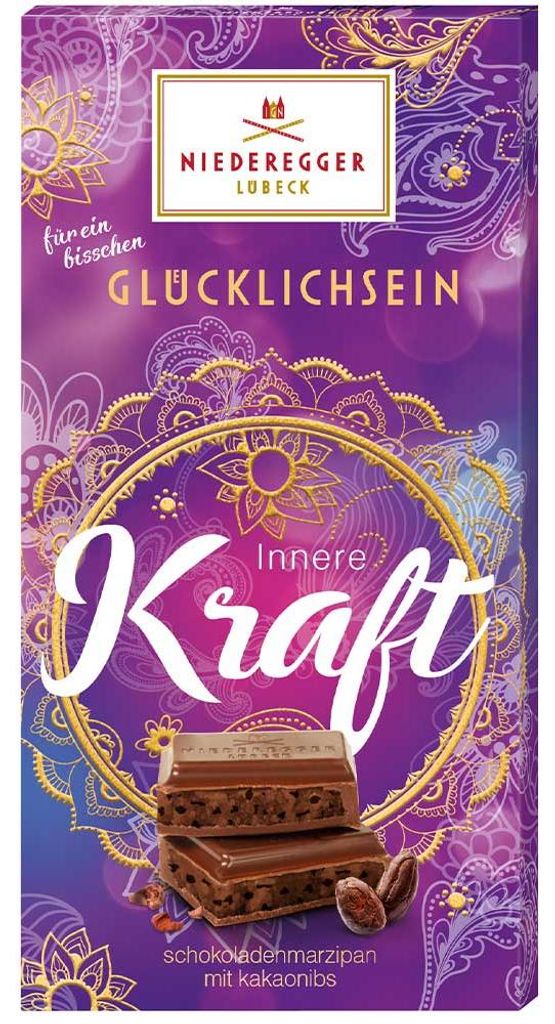 Niederegger Glücklichsein 'Kraft' Marzipan Tafel 110g Produktbild 