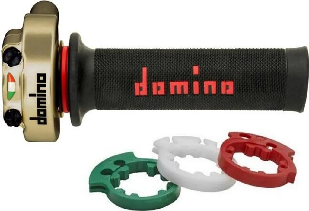 Poignée accélérateur course courte Domino XM2 en aluminium usiné