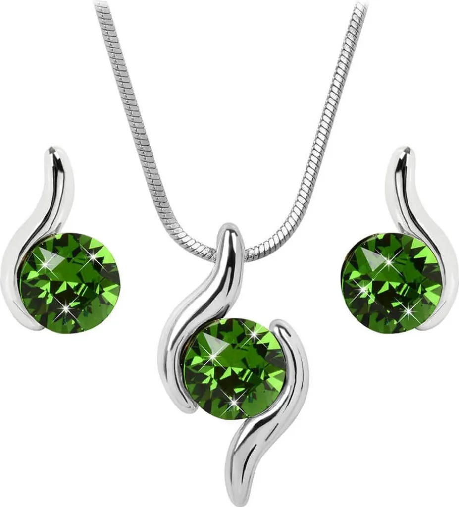 Set Gioielli Fern Green Chaton Wave | Design Contemporaneo