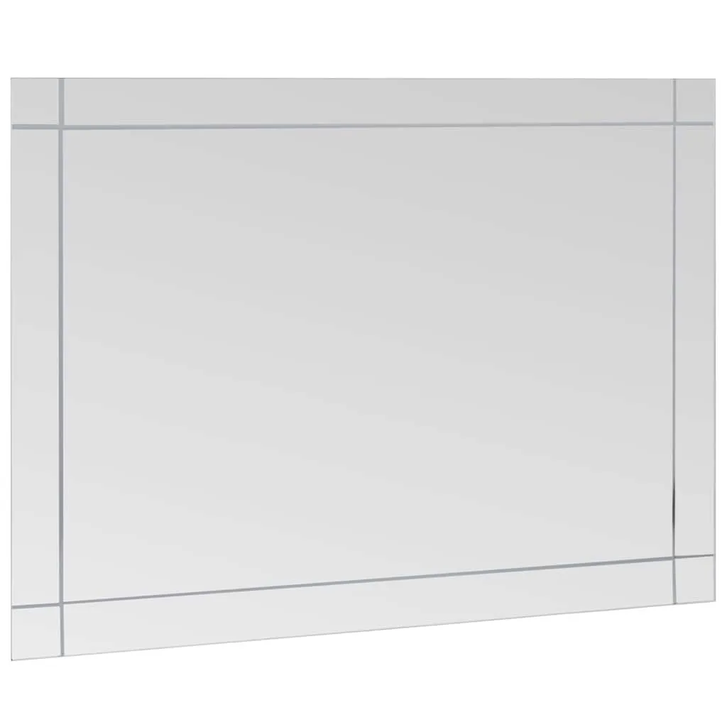 Miroir de salle de bain 60x40 cm en verre - Fixation murale vidaXL chic