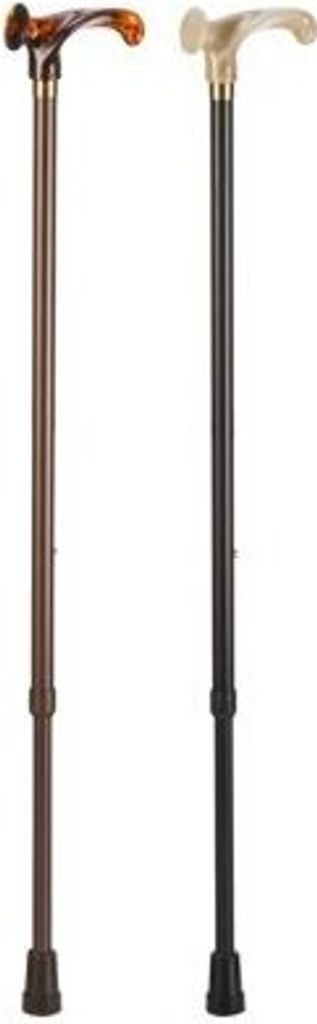 Leichtmetallstock mit anatomischem Griff marmorierter, verstellbar, schwarz>>>>links