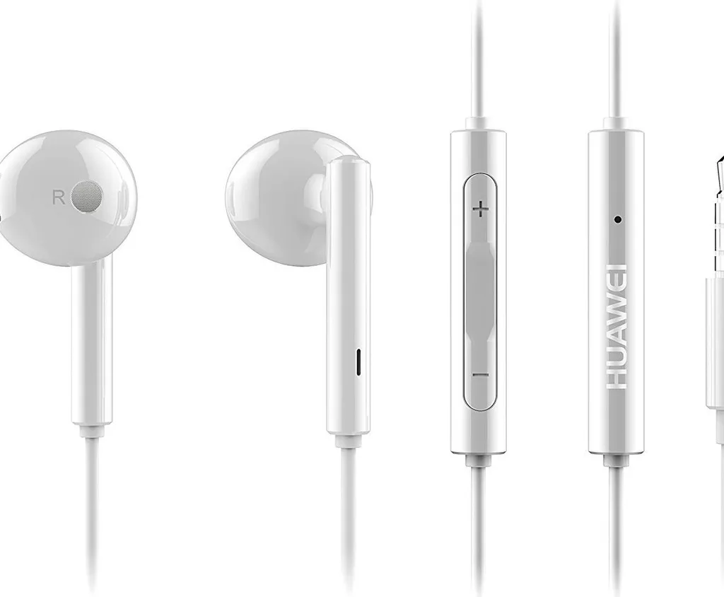 Huawei AM116 Auricolare Cablato In-ear Musica e Chiamate Argento, Bianco
