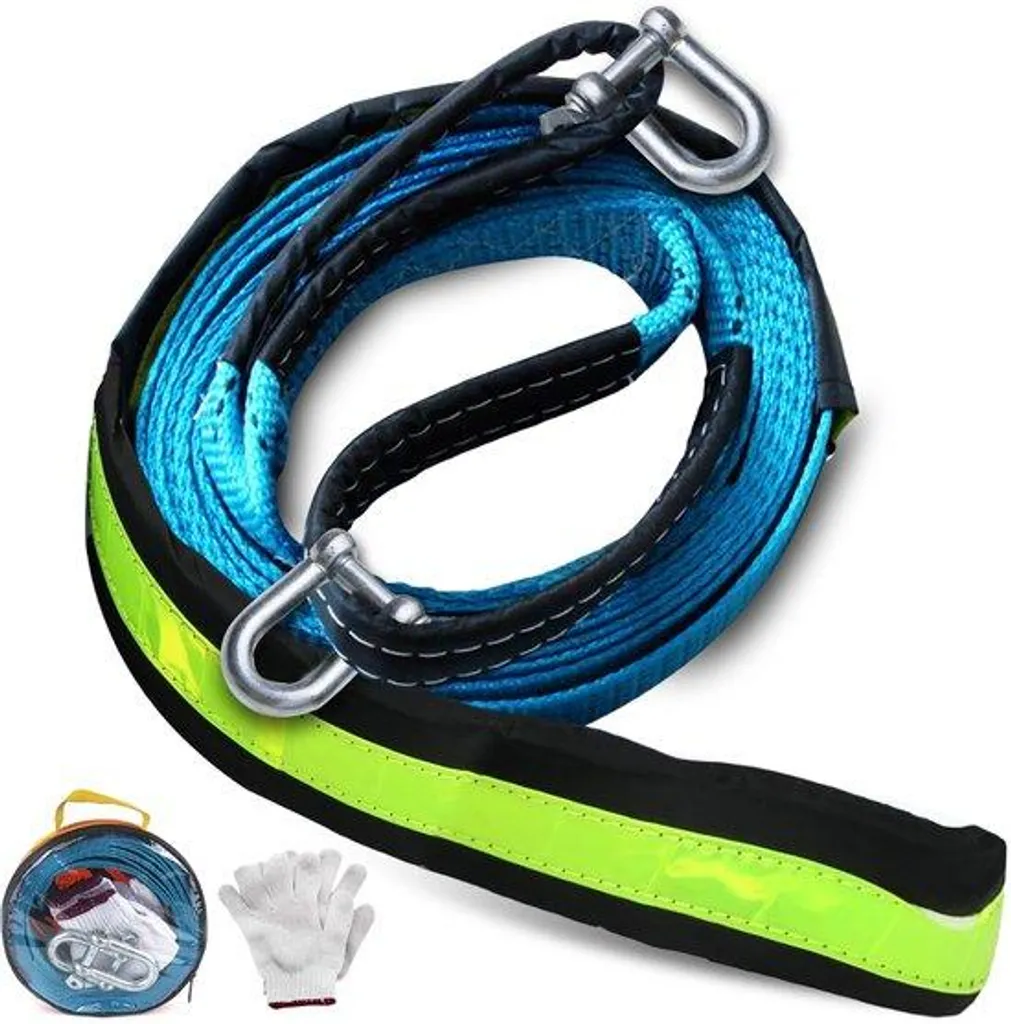Câble de remorquage 5m x 5cm pour voiture et SUV avec crochets robustes