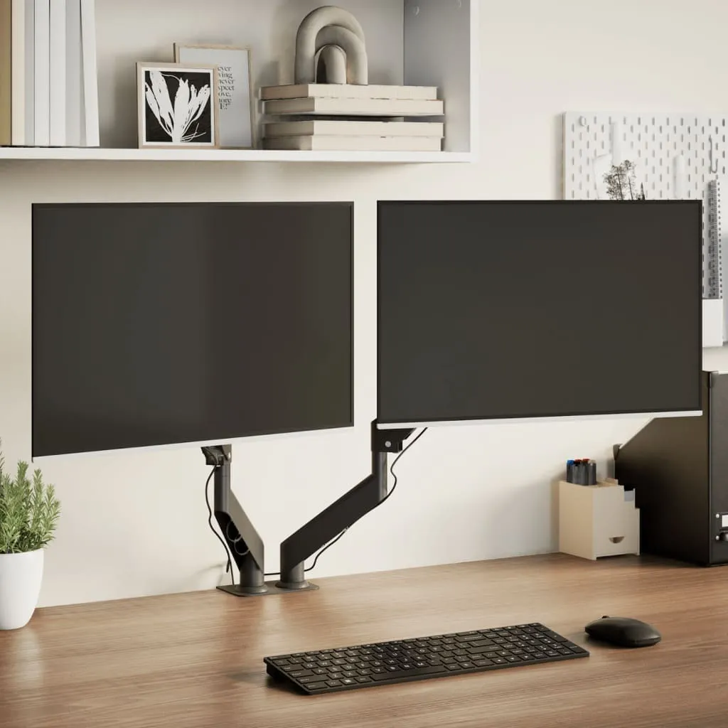 Supporto Doppio Monitor 27" Ergonomico Hommie9955226 Molla a Gas