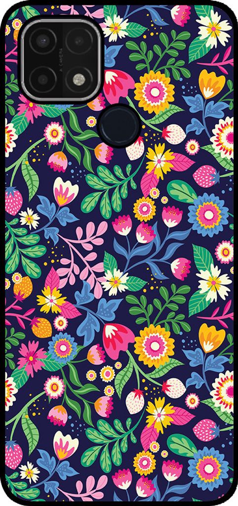 Smartphonica Phone Case Passend für Oppo A15 / A15s mit Blumendruck - TPU zurück Abdeckung Fall Blumendesign