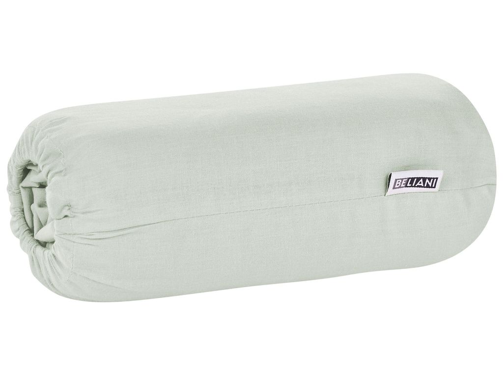 BELIANI Napínací prostěradlo světle zelené 140 x 200 cm Obrázek produktu 6