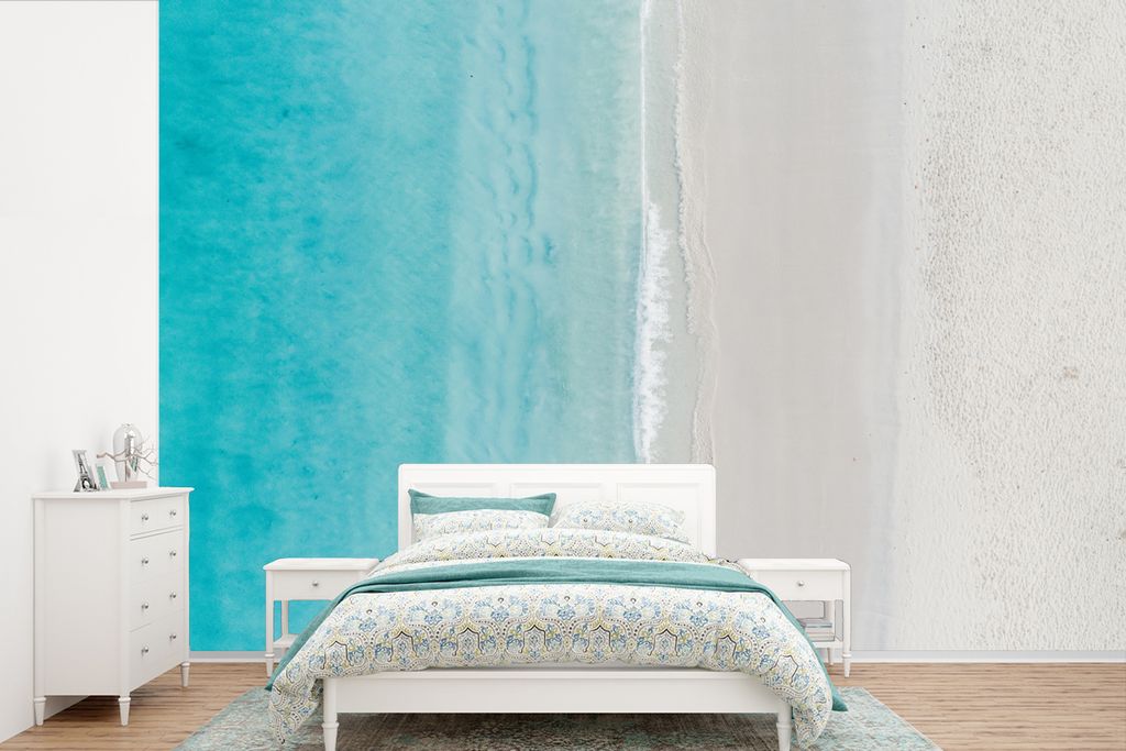 MuchoWow Fototapete für Wohnzimmer oder Schlafzimmer Wandtapete Vinyl Motivtapete Strand - Meer - Insel - 600x400 cm - Vinyltapeten