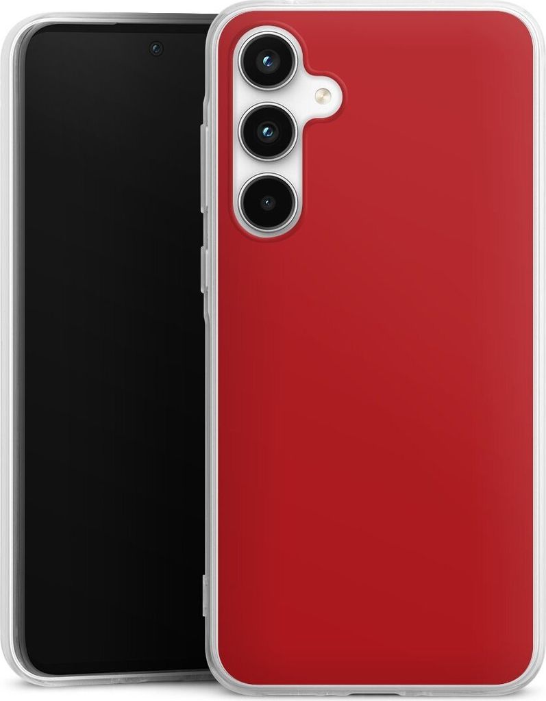 DeinDesign Handyhülle für Samsung Galaxy A35 5G Silikon Hülle Case Smartphone Schutzhülle Farbe Rot einfarbig