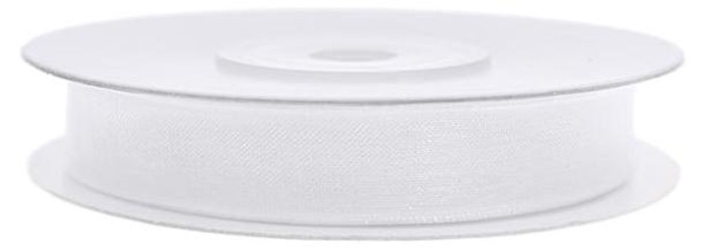 25 m di nastro chiffon bianco largo 6 mm Immagine del prodotto 
