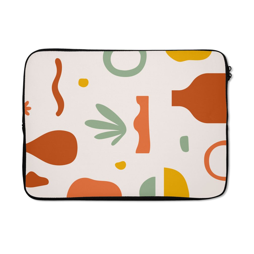 MuchoWow Laptop Hülle 13 Zoll Sommer - Rosa - Vase Laptoptasche - Laptophülle - Sleeve - Rundumschutz