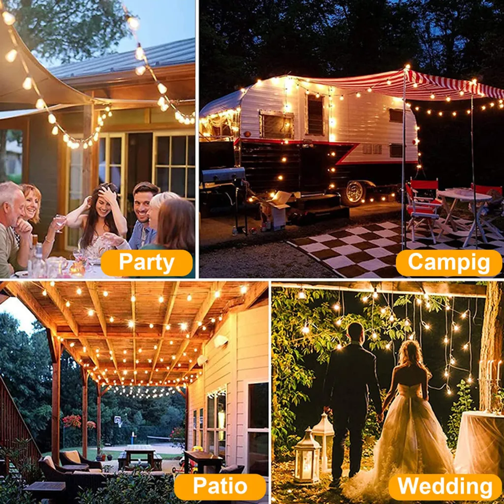 Guirlande lumineuse extérieure 10m incassable avec télécommande et dimmable