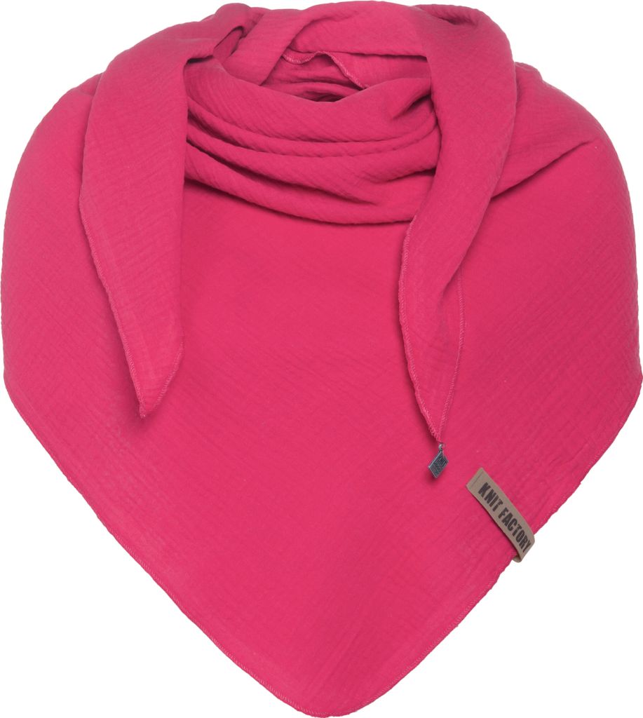 Knit Factory Liv Dreieckstuch - Fuchsia - 190x85 cm