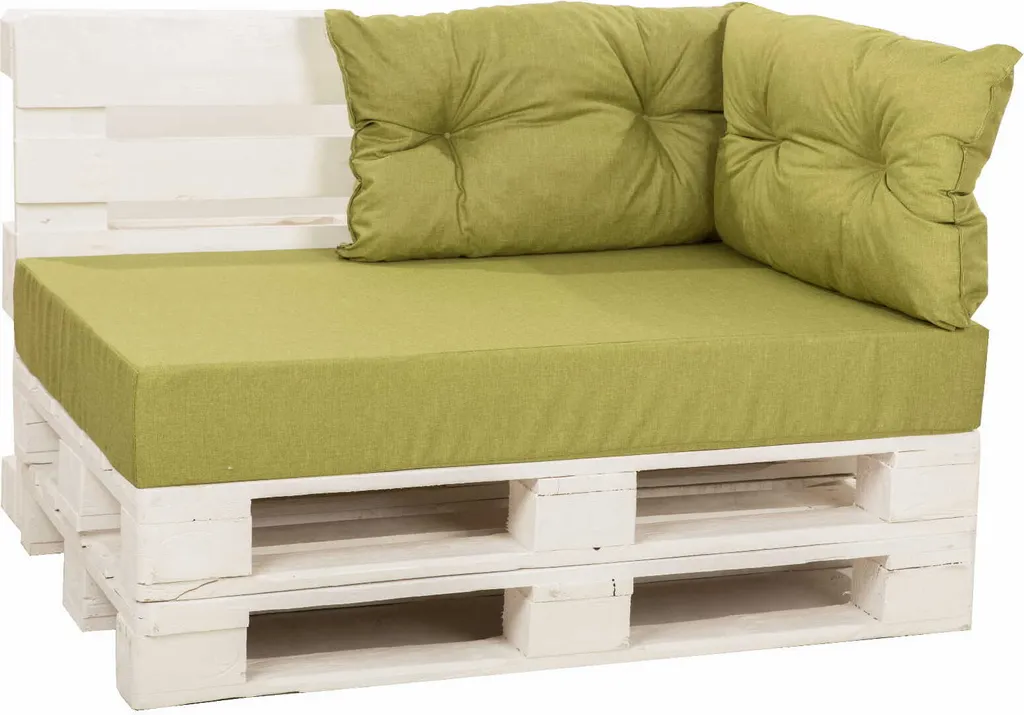 Set Cuscini Pallet 120x80 Esterno Lime | Materasso per Bancali Europallet - 1