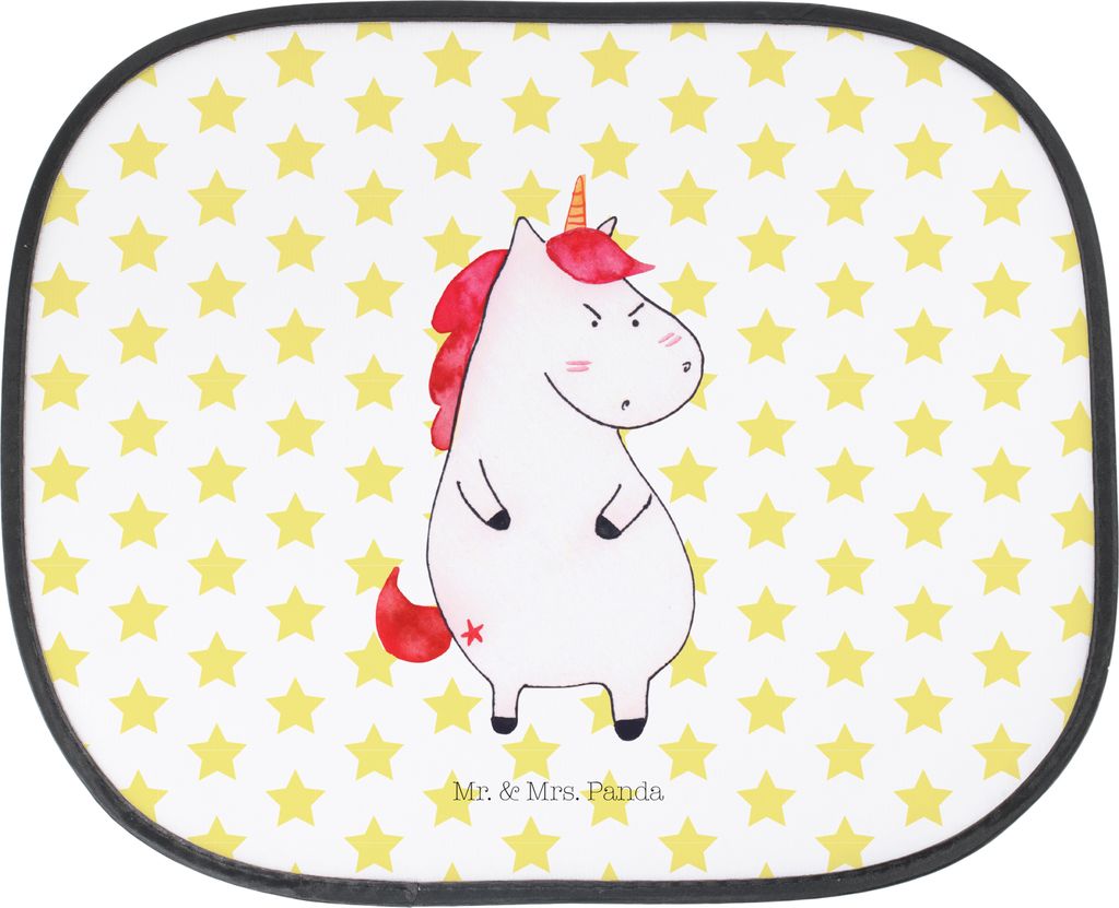 Mr. & Mrs. Panda Sonnenblende Auto Einhorn Wut - Weiß - Geschenk, Autoscheiben Sonnenschutz, Nein, Fenster, Büro, Einhörner, Seitenscheibe, Lust...