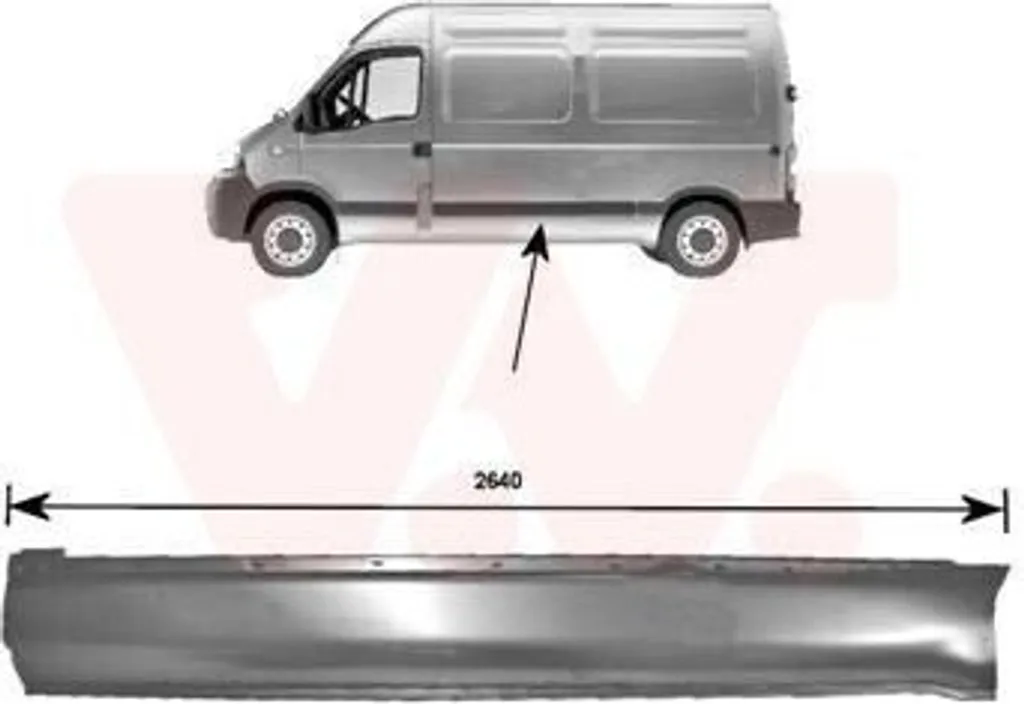 Panneau latéral en acier pour Renault Master II et Opel Movano X70
