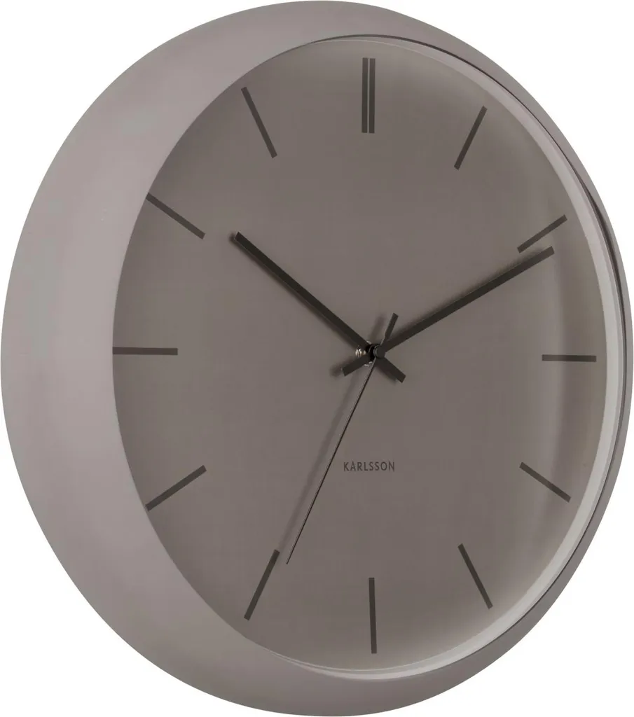 Horloge Nirvana Globe Karlsson Grise - Finition mate et forme bombée