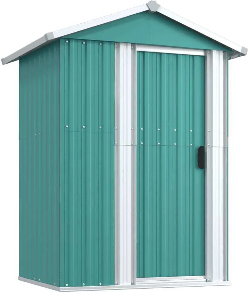 Casetta Metallo Giardino vidaXL Verde 126x97 cm - Acciaio Zincato