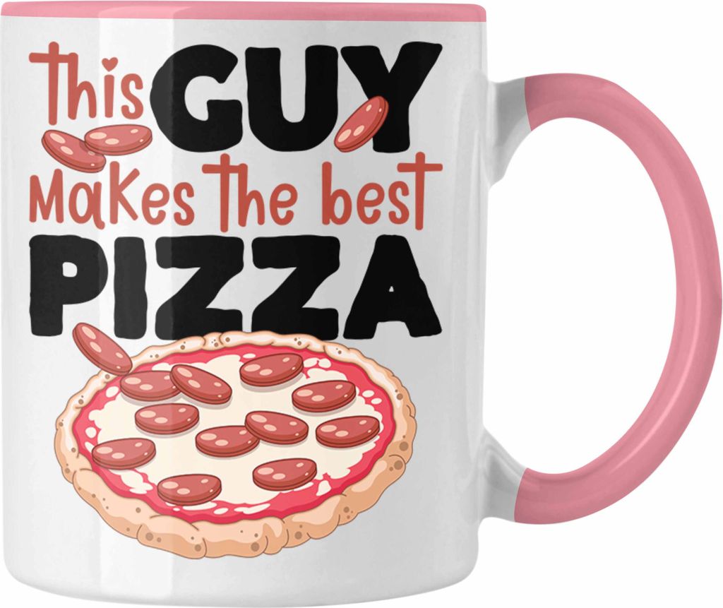Trendation - Pizzabäcker Tasse Geschenk Beste Pizza Geschenkidee Lustiger Spruch (Rosa)
