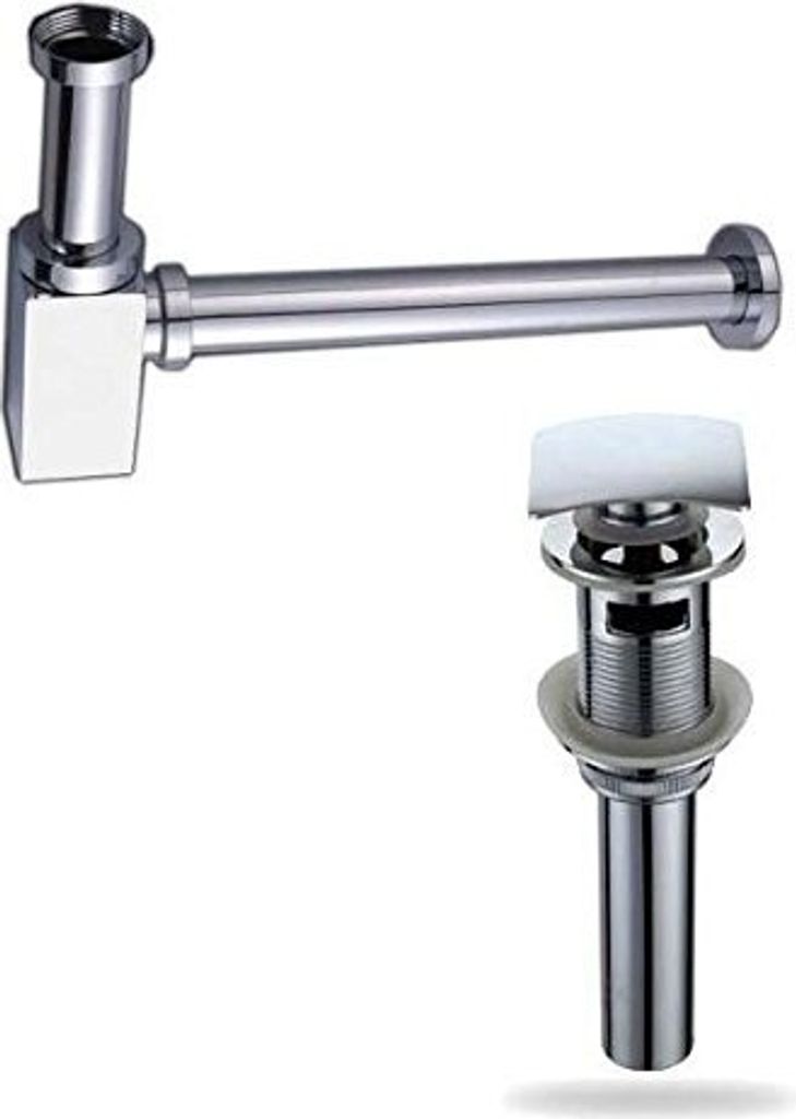 2Er Set Designer Siphon & Ablaufventil Push Open Technik Überlauf