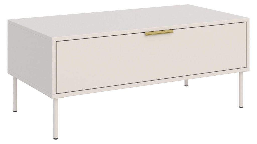 Selsey Vena – Couchtisch mit Schublade - kaschmir - 100x50 Produktbild 