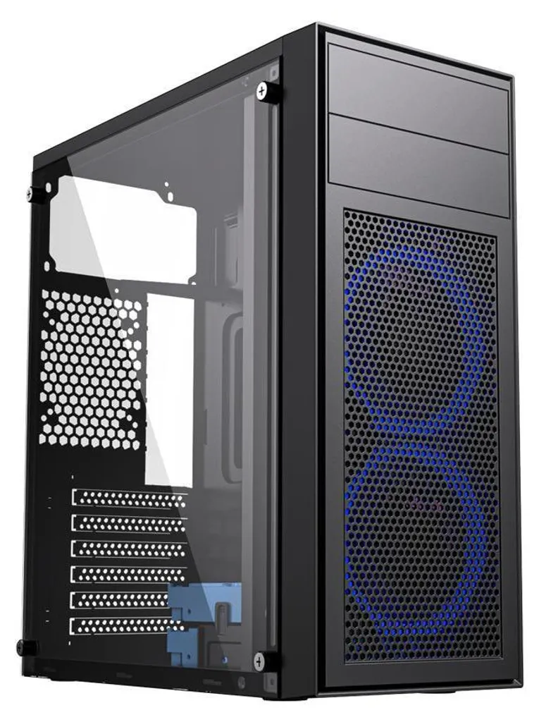 Gembird CCC-FC-M100B Fornax M100B Boîtier PC Gaming avec LED Bleues