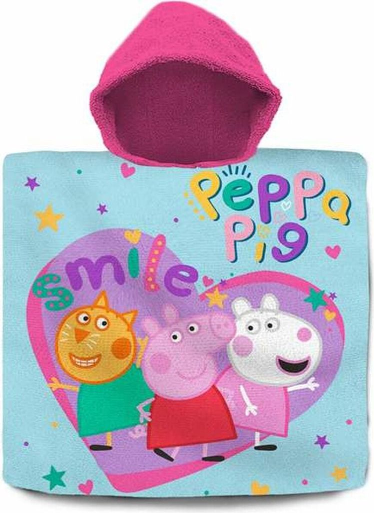 Pončo Prasátko Peppa s kapucí 60x120 cm Produktbild 