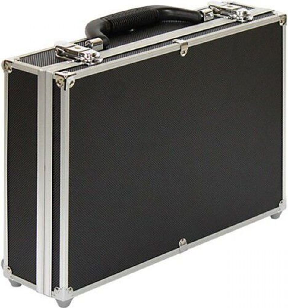 Großer Münzen-Sammelkoffer mit 8 roten Münztableaus für 120 Münzrähmchen 50x50 mm