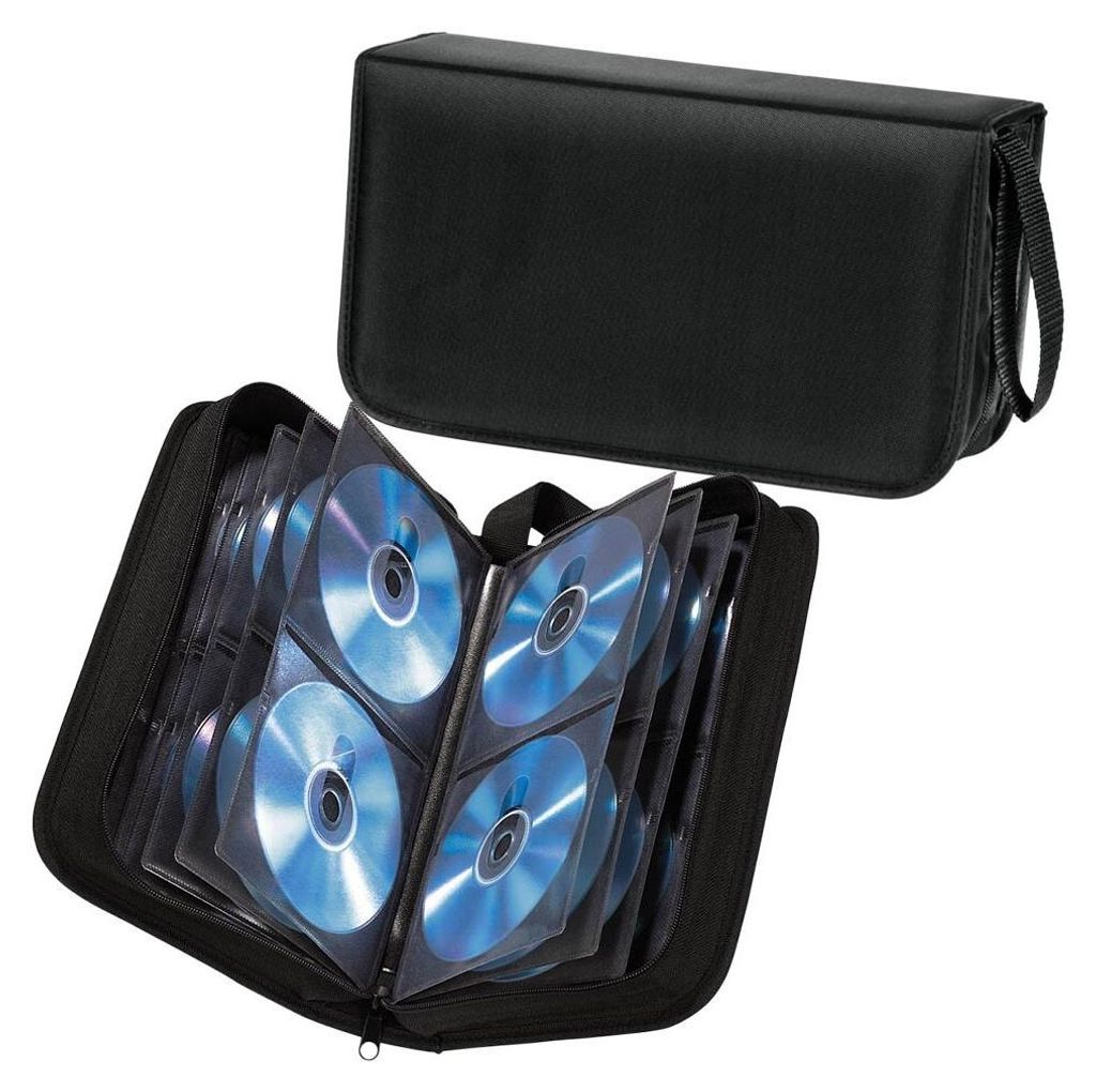 Hama CD Wallet Nylon 120, noir, 294 x 166 x 94 mm, Noir, Image du produit 