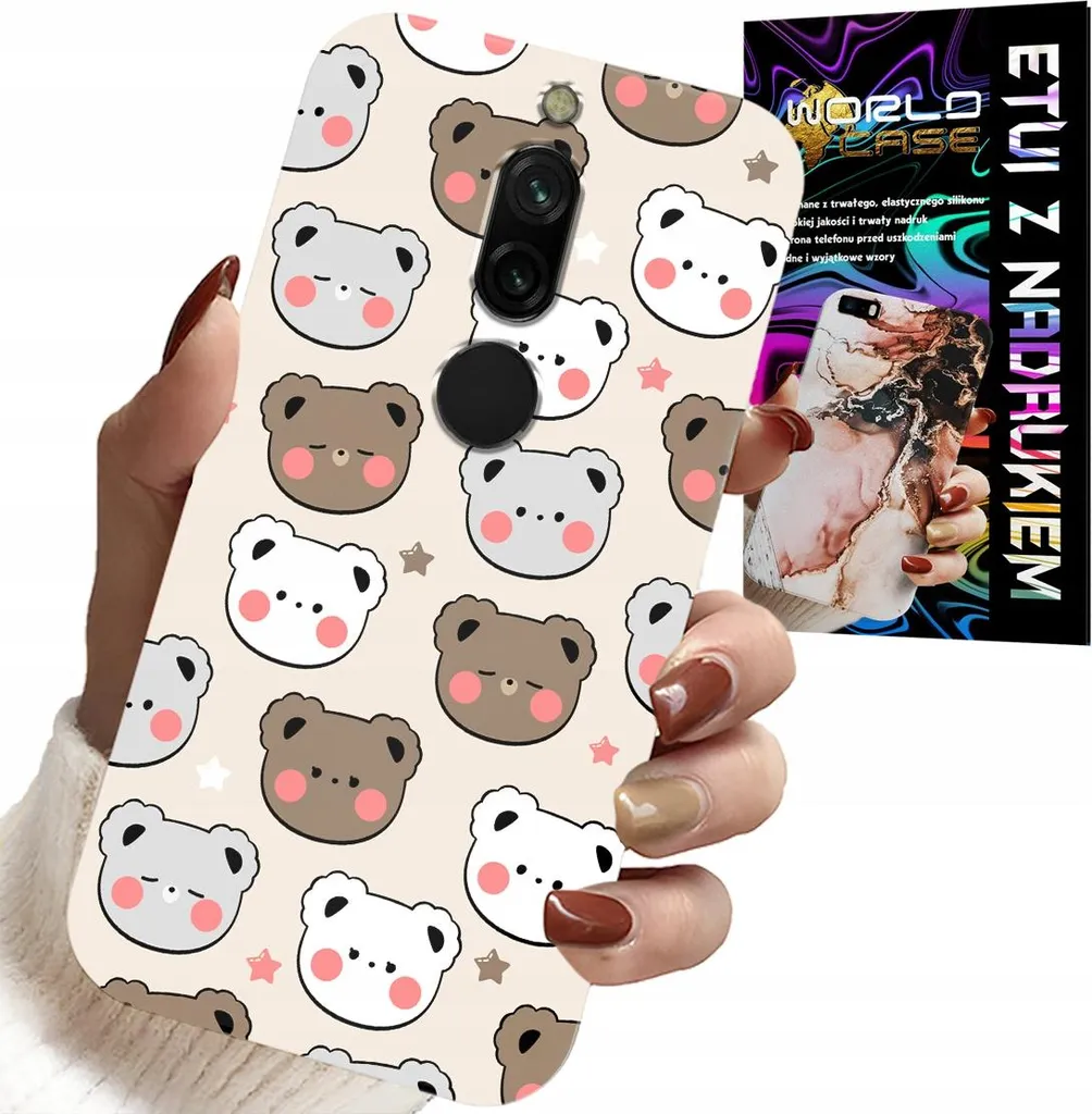 Xiaomi Redmi 8 Cover Orsetto + Vetro: Basta Schermi Rotti! Design Kids