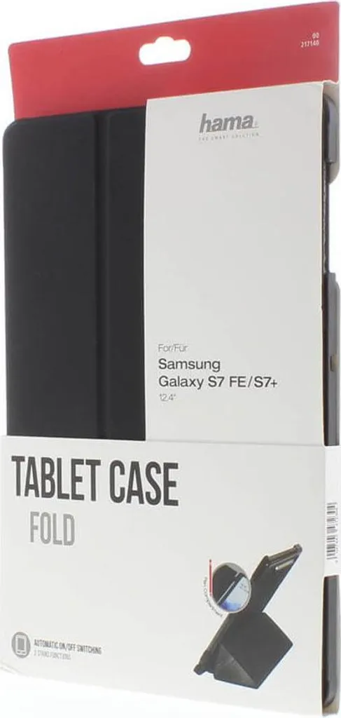Cover Hama per Galaxy Tab S7 FE 12.4" - Sottile, Nera, Perfetta - 9